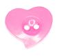 Preview: Bouton pour enfants en forme de cœur en plastique rose 13 mm 0,51 inch